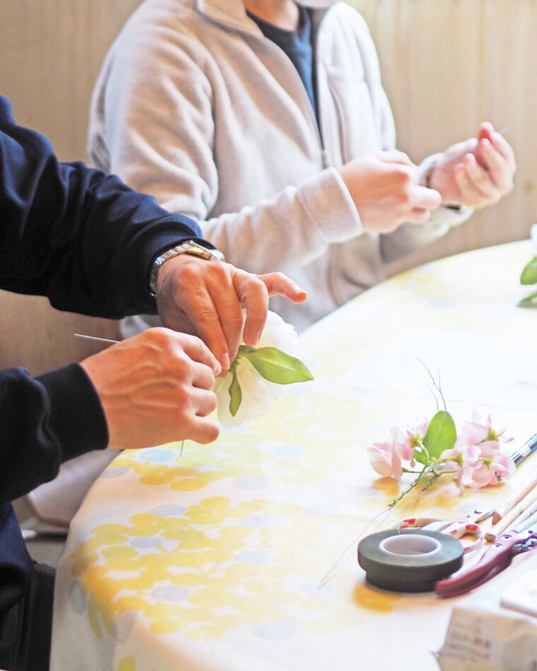 アーティフィシャルフラワー造花ブーケレッスン