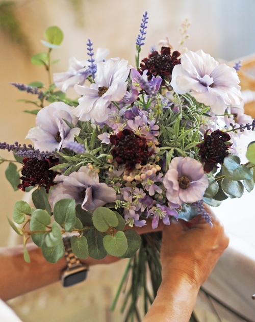 アーティフィシャルフラワー造花ブーケレッスン東京